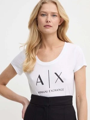 Armani Exchange t-shirt bawełniany kolor biały 8NYT70 YJ16Z NOS