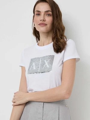 Armani Exchange t-shirt bawełniany kolor biały 8NYTDL YJ73Z