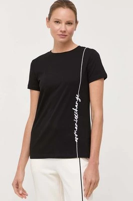 Armani Exchange t-shirt bawełniany kolor czarny