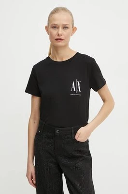 Armani Exchange t-shirt bawełniany kolor czarny 8NYTFX YJG3Z NOS