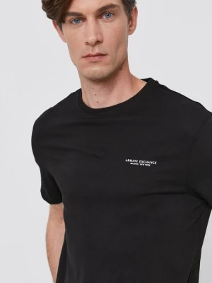 Armani Exchange t-shirt bawełniany kolor czarny z nadrukiem 8NZT91 Z8H4Z NOS