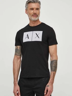 Armani Exchange t-shirt bawełniany kolor czarny z nadrukiem 8NZTCK Z8H4Z