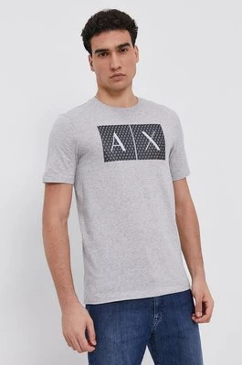 Armani Exchange t-shirt bawełniany kolor szary z nadrukiem 8NZTCK Z8H4Z