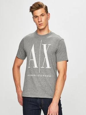 Armani Exchange t-shirt bawełniany kolor szary z nadrukiem 8NZTPA ZJH4Z NOS