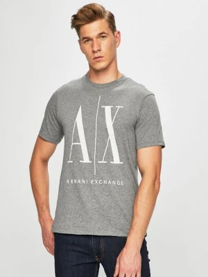 Armani Exchange t-shirt bawełniany kolor szary z nadrukiem 8NZTPA ZJH4Z NOS