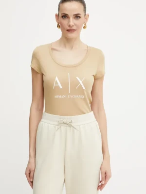 Armani Exchange t-shirt bawełniany kolor zielony