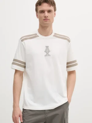 Armani Exchange t-shirt bawełniany męski kolor biały z aplikacją XM000547 AF10362