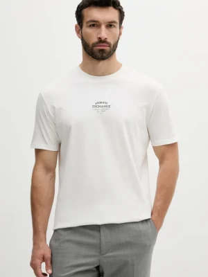Armani Exchange t-shirt bawełniany męski kolor biały z aplikacją XM000761 AF12308