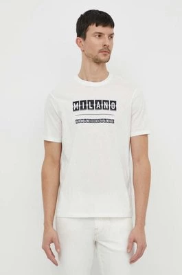 Armani Exchange t-shirt bawełniany męski kolor biały z nadrukiem 3DZTHE ZJH4Z