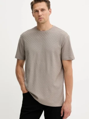 Armani Exchange t-shirt bawełniany męski kolor brązowy wzorzysty XM001431 AF10337