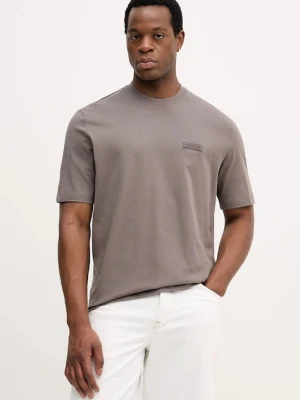 Armani Exchange t-shirt bawełniany męski kolor brązowy z aplikacją XM001426 AF10362