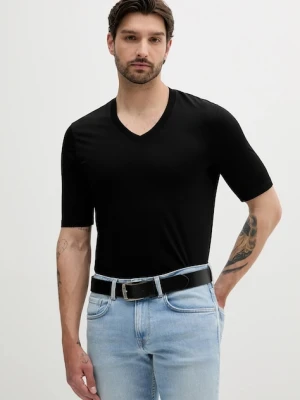 Armani Exchange t-shirt bawełniany męski kolor czarny gładki XM000727 AF10364