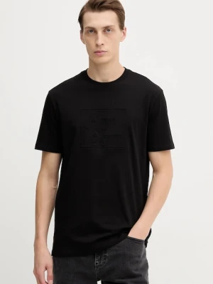 Armani Exchange t-shirt bawełniany męski kolor czarny gładki XM001454 AF10361