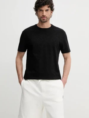 Armani Exchange t-shirt bawełniany męski kolor czarny wzorzysty XM000478 AF10337