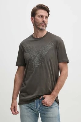 Armani Exchange t-shirt bawełniany męski kolor czarny z aplikacją 6DZTAD ZJ9TZ