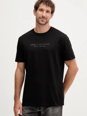 Armani Exchange t-shirt bawełniany męski kolor czarny z nadrukiem XM001280 AF10361