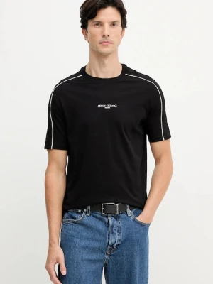 Armani Exchange t-shirt bawełniany męski kolor czarny z nadrukiem XM001360 AF10358