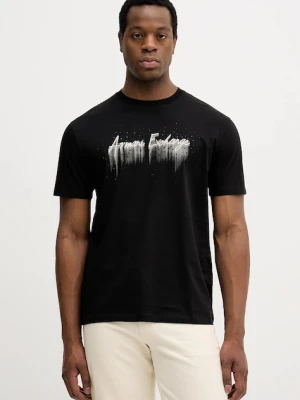 Armani Exchange t-shirt bawełniany męski kolor czarny z nadrukiem XM001462 AF10364