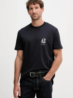 Armani Exchange t-shirt bawełniany męski kolor granatowy z aplikacją XM000365 AF12308