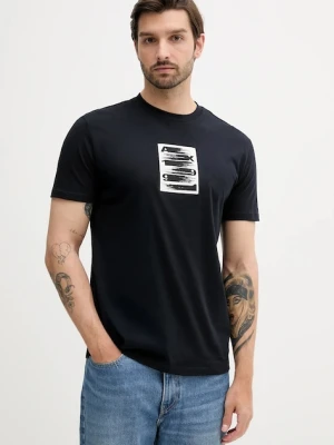 Armani Exchange t-shirt bawełniany męski kolor granatowy z aplikacją XM000548 AF10362