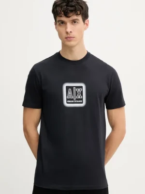 Armani Exchange t-shirt bawełniany męski kolor granatowy z nadrukiem XM000545 AF10361