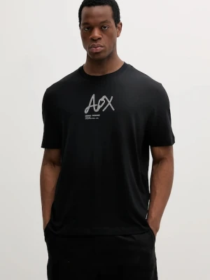 Armani Exchange t-shirt bawełniany męski kolor granatowy z nadrukiem XM000566 AF10334