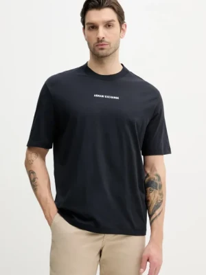 Zdjęcie produktu Armani Exchange t-shirt bawełniany męski kolor granatowy z nadrukiem XM000588 AF12308