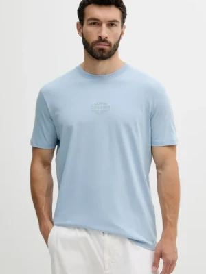 Armani Exchange t-shirt bawełniany męski kolor niebieski z aplikacją XM000761 AF12308