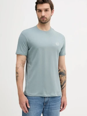 Armani Exchange t-shirt bawełniany męski kolor szary gładki XM000558 AF10358