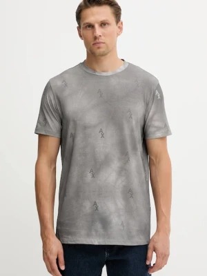 Armani Exchange t-shirt bawełniany męski kolor szary wzorzysty XM001900 AF10356