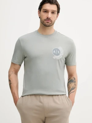 Armani Exchange t-shirt bawełniany męski kolor szary z aplikacją XM000556 AF10358