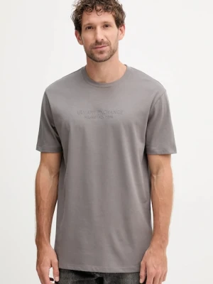 Armani Exchange t-shirt bawełniany męski kolor szary z aplikacją XM001280 AF10361