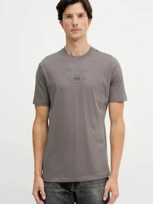 Armani Exchange t-shirt bawełniany męski kolor szary z nadrukiem XM001442 AF10358