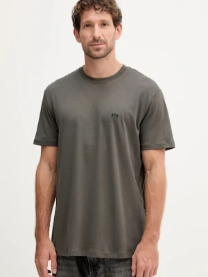 Armani Exchange t-shirt bawełniany męski kolor zielony gładki XM001568 AF10358