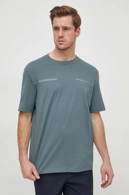 Armani Exchange t-shirt bawełniany męski kolor zielony z nadrukiem 3DZTLG ZJ9JZ