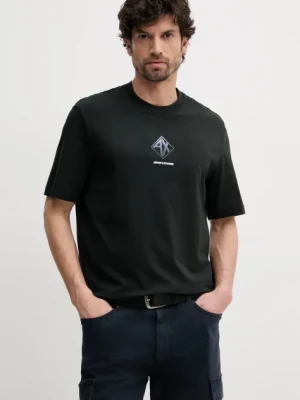 Armani Exchange t-shirt bawełniany męski kolor zielony z nadrukiem XM000276 AF12308