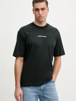Armani Exchange t-shirt bawełniany męski kolor zielony z nadrukiem XM000588 AF12308
