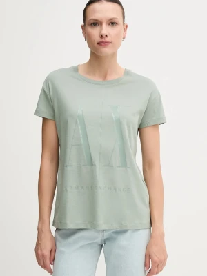 Armani Exchange t-shirt bawełniany zielony