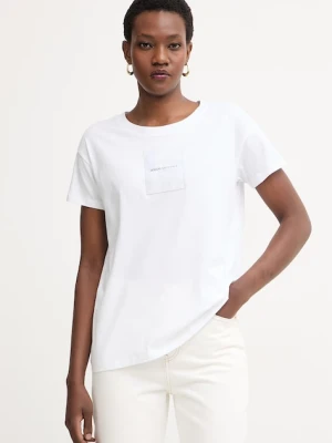 Armani Exchange T-shirt damski bawełniany biały