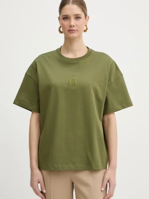 Armani Exchange T-shirt damski bawełniany zielony