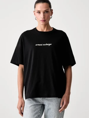 Armani Exchange T-shirt damski bawełniany czarny