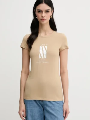 Armani Exchange t-shirt damski kolor beżowy XW000511 AF11929