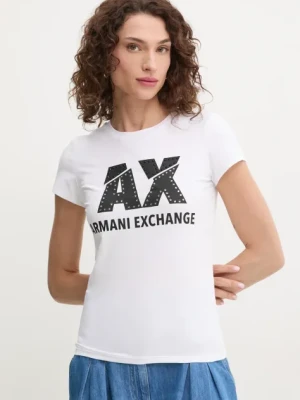 Armani Exchange t-shirt damski kolor biały 8NYT86 Y8C7Z