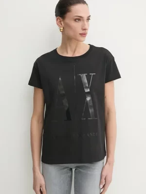 Armani Exchange t-shirt damski kolor czarny 8NYTCX YJG3Z