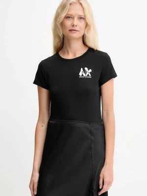Armani Exchange t-shirt damski kolor czarny XW001347 AF17173
