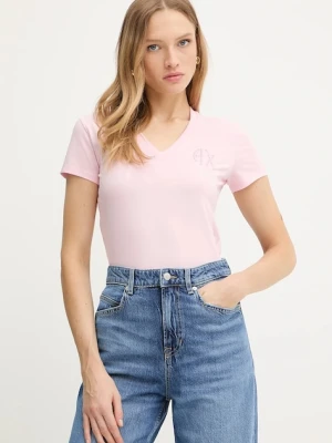 Armani Exchange t-shirt damski kolor różowy XW000606 AF10355