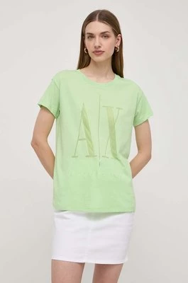 Armani Exchange t-shirt damski kolor zielony 8NYTHX YJ8XZ