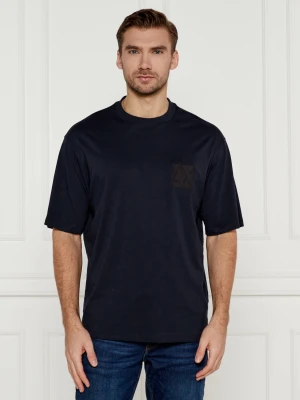 Armani Exchange T-shirt | Loose fit granatowy