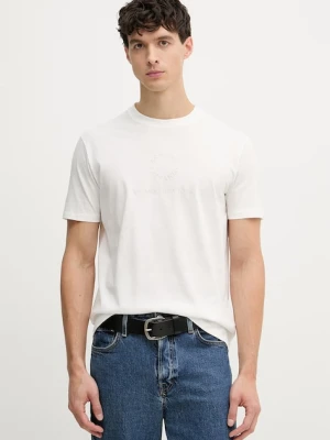 Armani Exchange t-shirt męski bawełniany beżowy