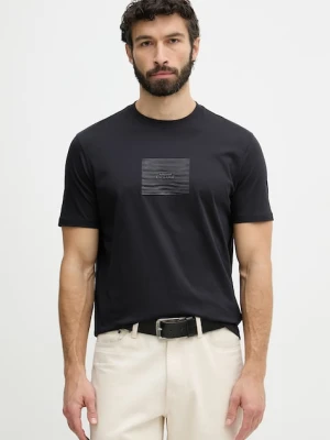 Armani Exchange t-shirt męski bawełniany granatowy